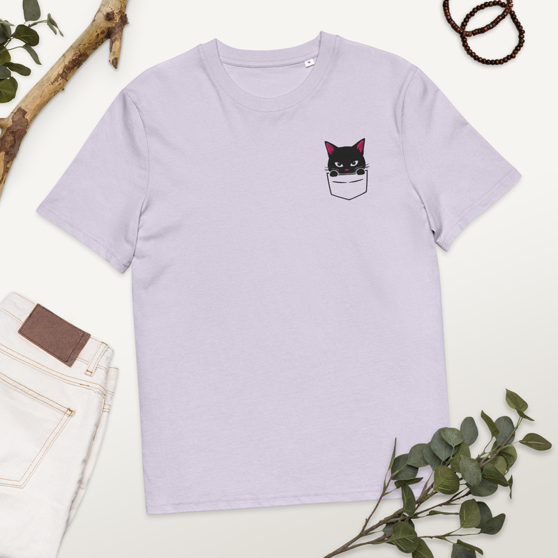 PeekaBoo Cat Unisex Organic Cotton Tshirt 14