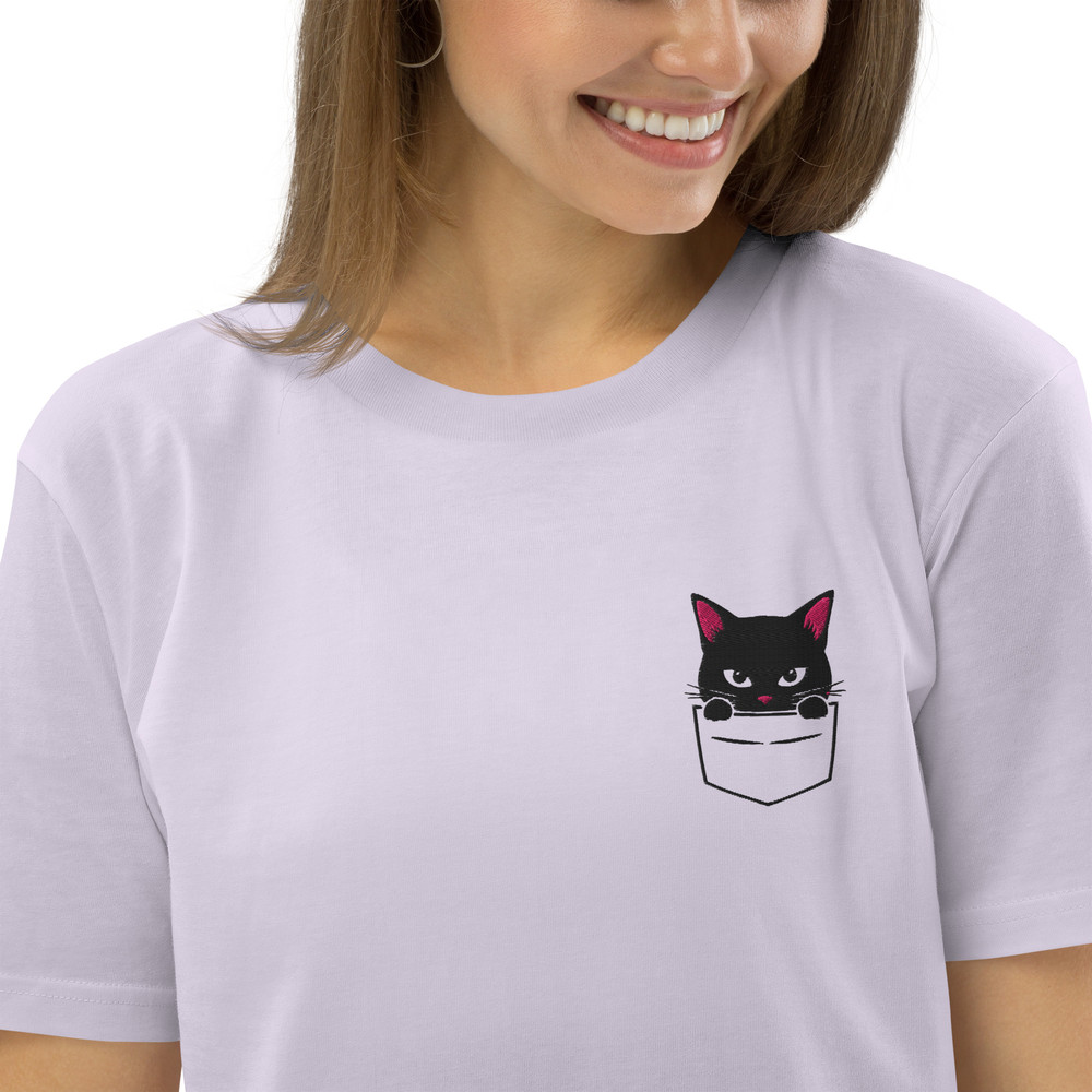 PeekaBoo Cat Unisex Organic Cotton Tshirt 15