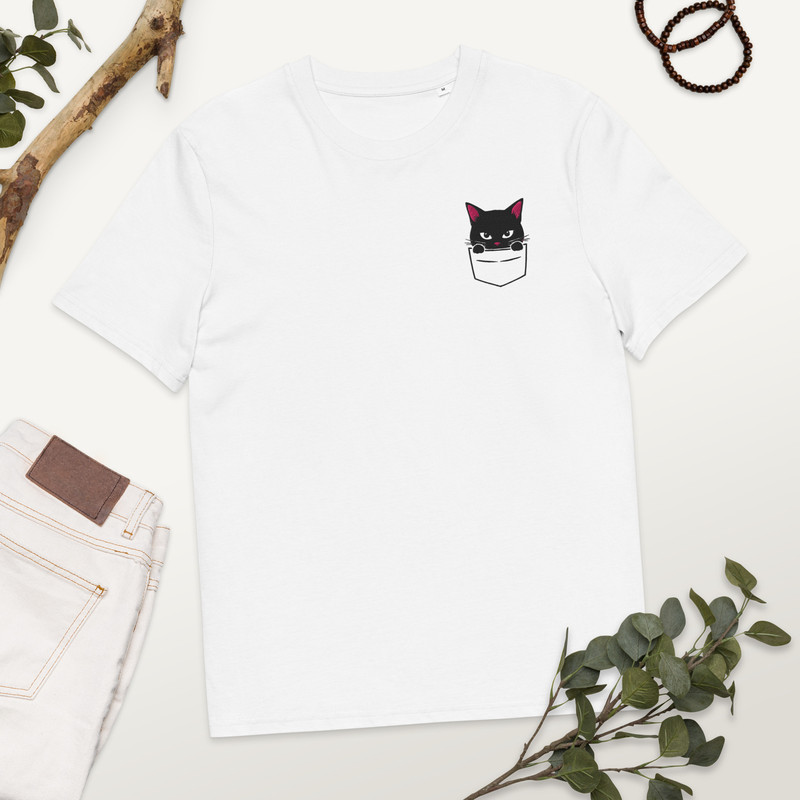 PeekaBoo Cat Unisex Organic Cotton Tshirt 16