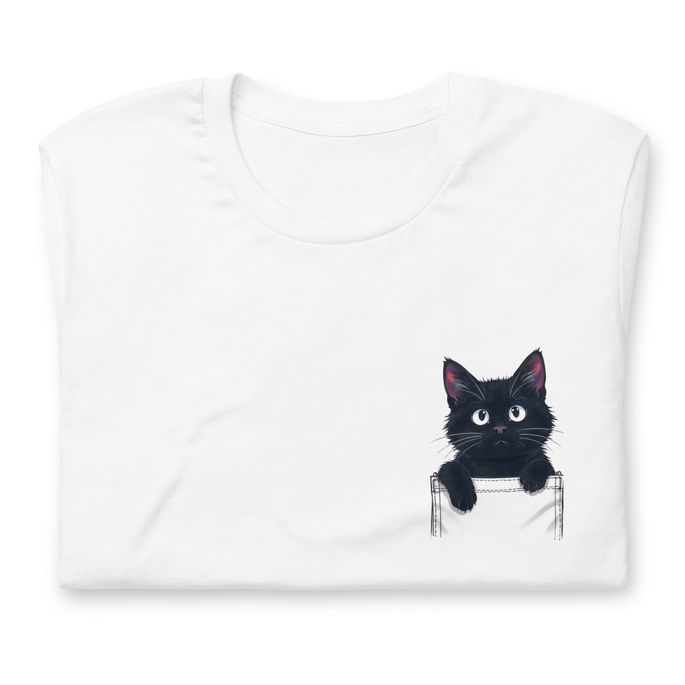 PeekaBoo Cat Pocket Unisex Tshirt 16