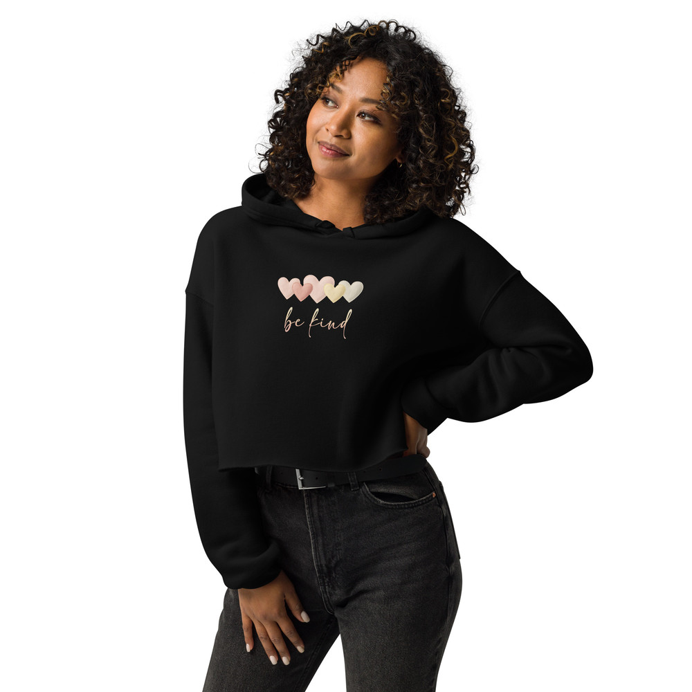 Be Kind Heart Crop Hoodie 9