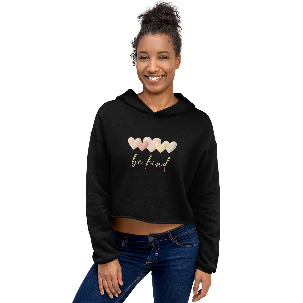 Be Kind Heart Crop Hoodie 7