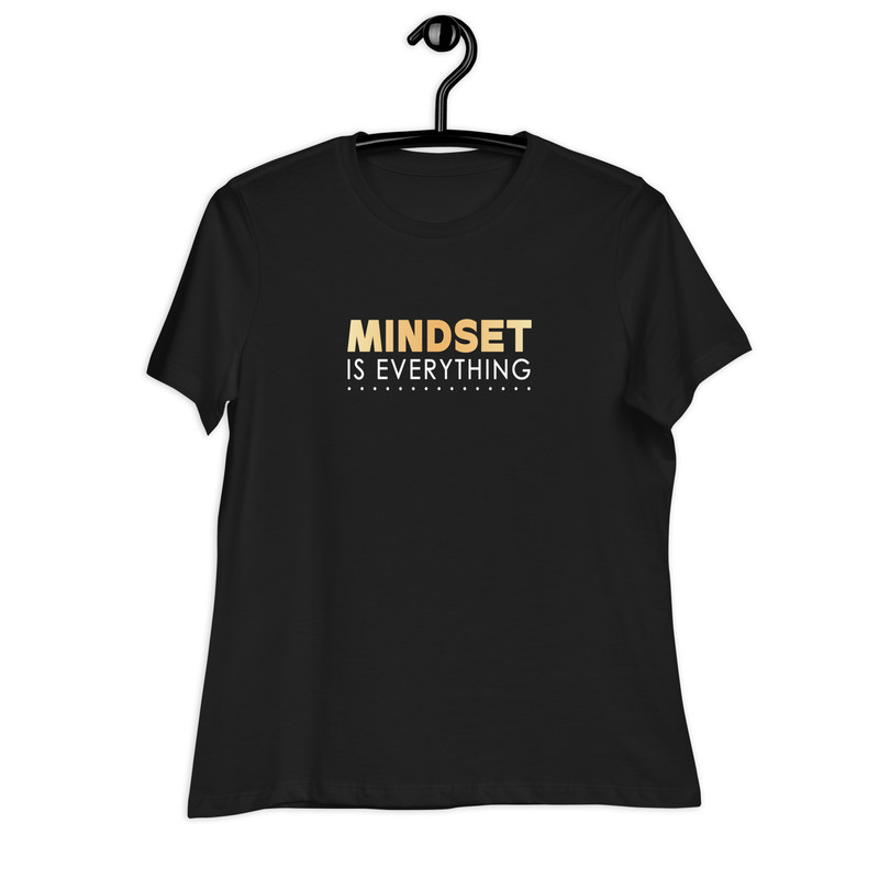 Womens Relaxed TShirt Mindset Is Everything Positive Vibes Tee Inspirational Shirt Motivational Gra 6