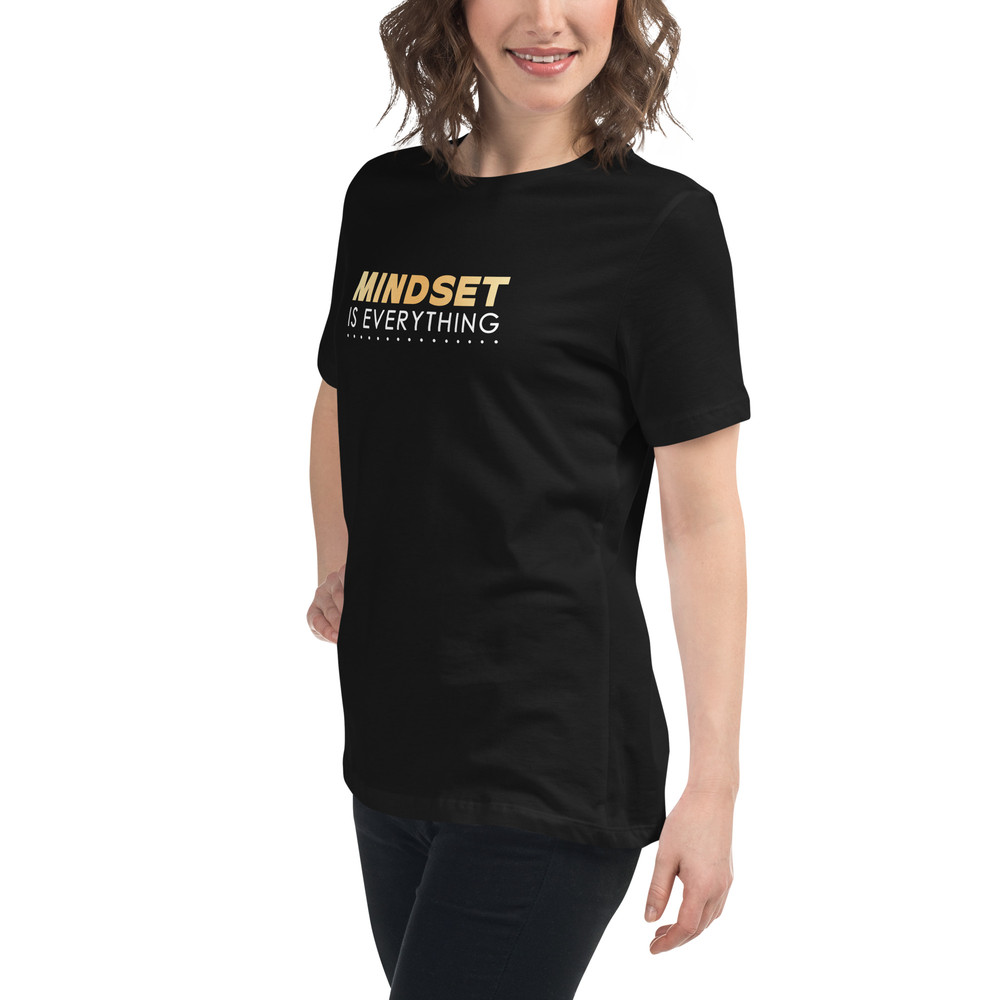 Womens Relaxed TShirt Mindset Is Everything Positive Vibes Tee Inspirational Shirt Motivational Gra 11
