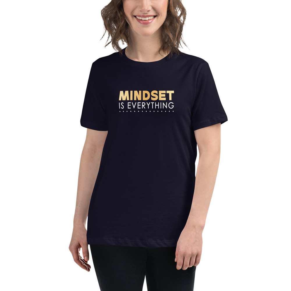 Womens Relaxed TShirt Mindset Is Everything Positive Vibes Tee Inspirational Shirt Motivational Gra 17