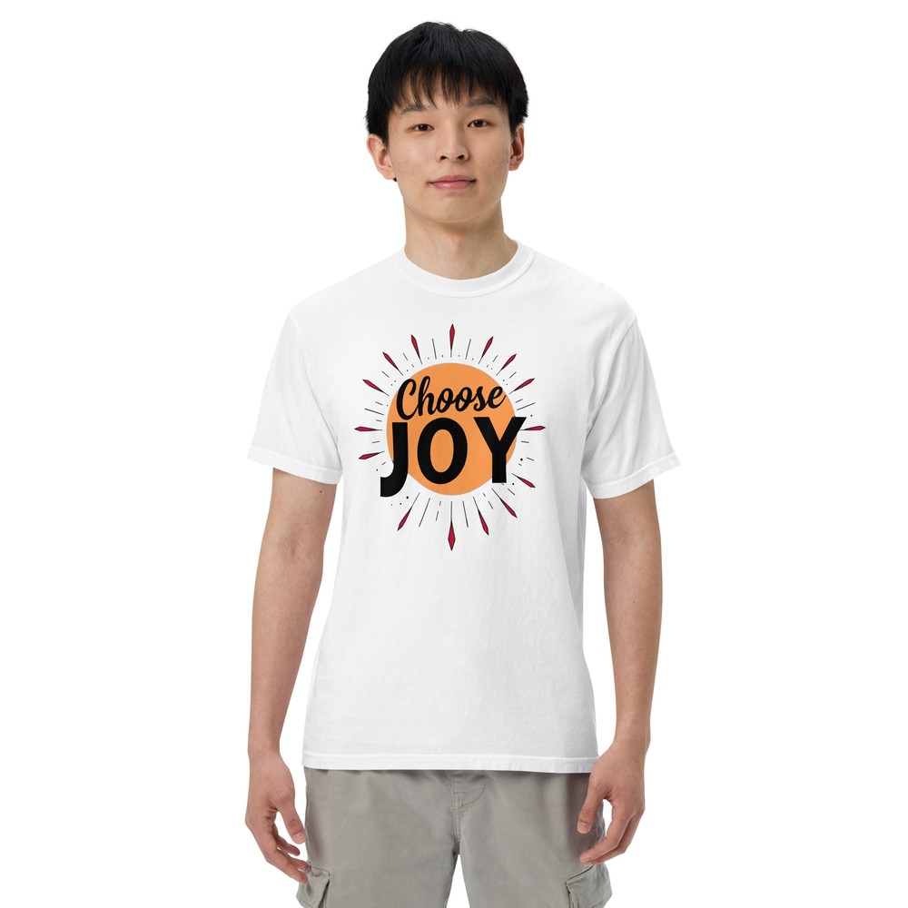 Unisex Garmentdyed Heavyweight Tshirt Choose Joy Unisex Heavy Cotton Tee  Inspirational Graphic TSh 17