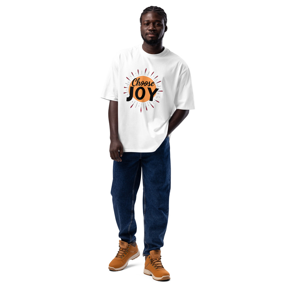 Oversized Heavyweight Tshirt Choose Joy Unisex Heavy Cotton Tee  Inspirational Graphic TShirt Posit 1