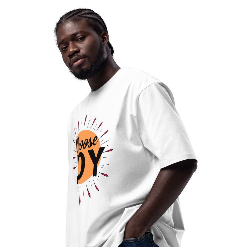 Oversized Heavyweight Tshirt Choose Joy Unisex Heavy Cotton Tee  Inspirational Graphic TShirt Posit 5