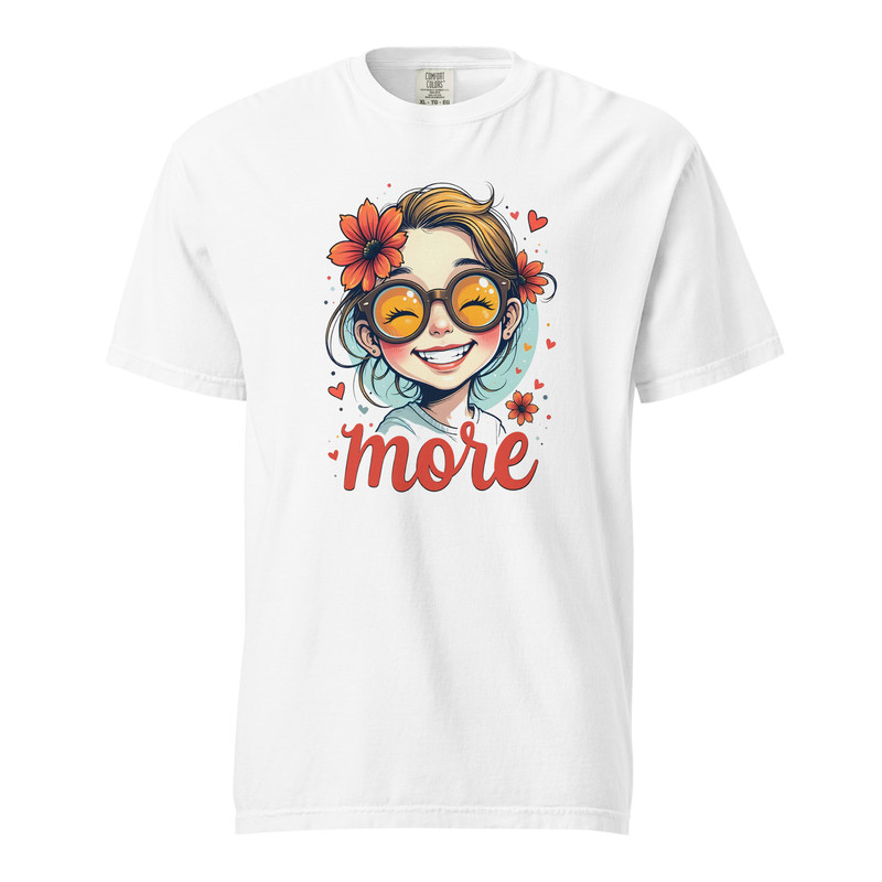 Smile More Unisex Garmentdyed Heavyweight Tshirt 0