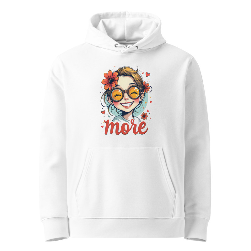 Smile More Unisex Essential Eco Hoodie 6