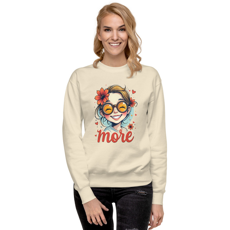 Smile More Unisex Premium Sweatshirt 4