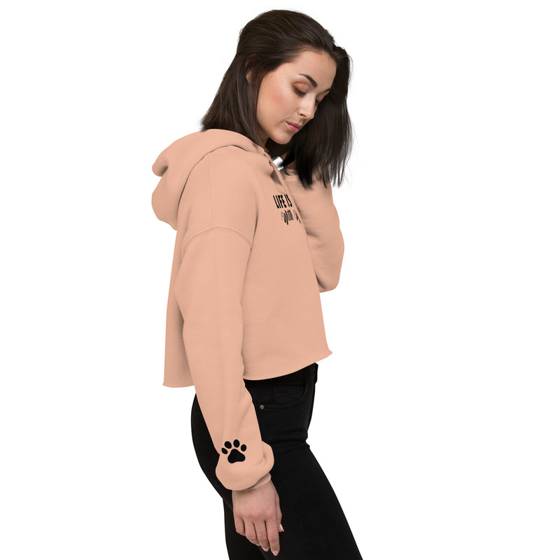Life Is Better With My Dogs Crop Hoodie 14