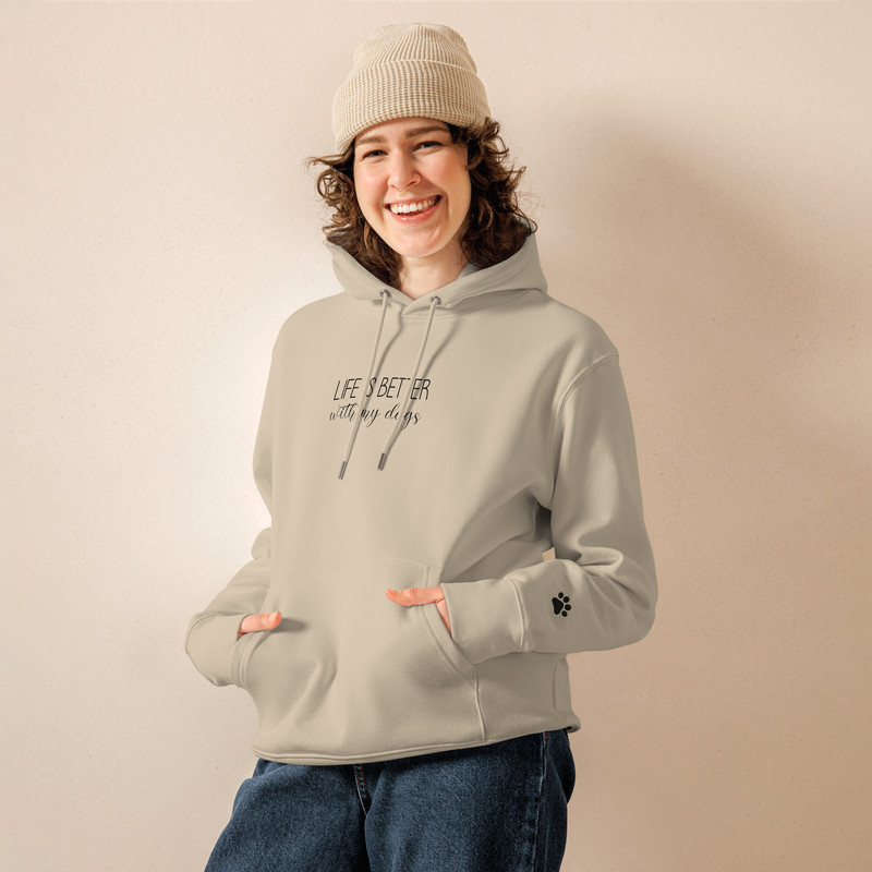 Life Is Better With My Dogs Unisex Essential Eco Hoodie 0