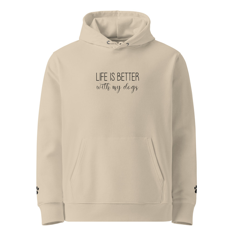 Life Is Better With My Dogs Unisex Essential Eco Hoodie 8