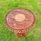 Handmade Round Coffee Table Wooden Carved Table Solid Wood Coffee Table Circle Coffee Room Table 3