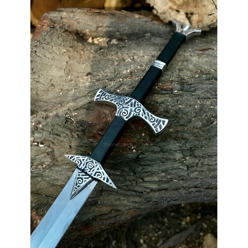 Skyrim Sword Replica Two Handed Dragonborn Elder Scroll Battle Ready Double Edge 6