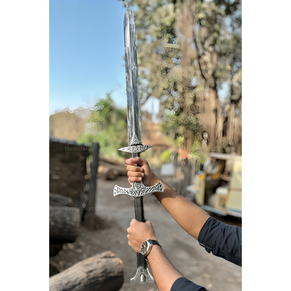 Skyrim Sword Replica Two Handed Dragonborn Elder Scroll Battle Ready Double Edge 8