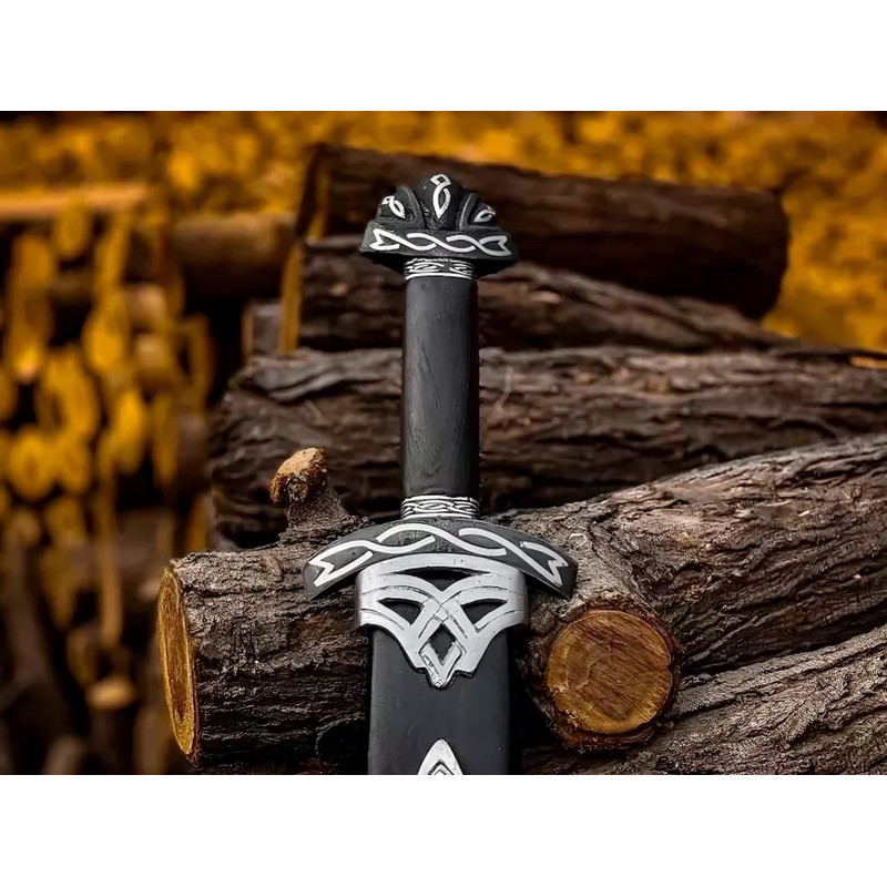 Northmen Sword Hand Forged Damascus Steel Viking Battle Ready Medieval Cosplay 0