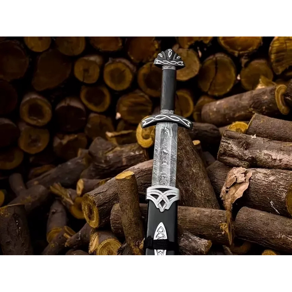 Northmen Sword Hand Forged Damascus Steel Viking Battle Ready Medieval Cosplay 4