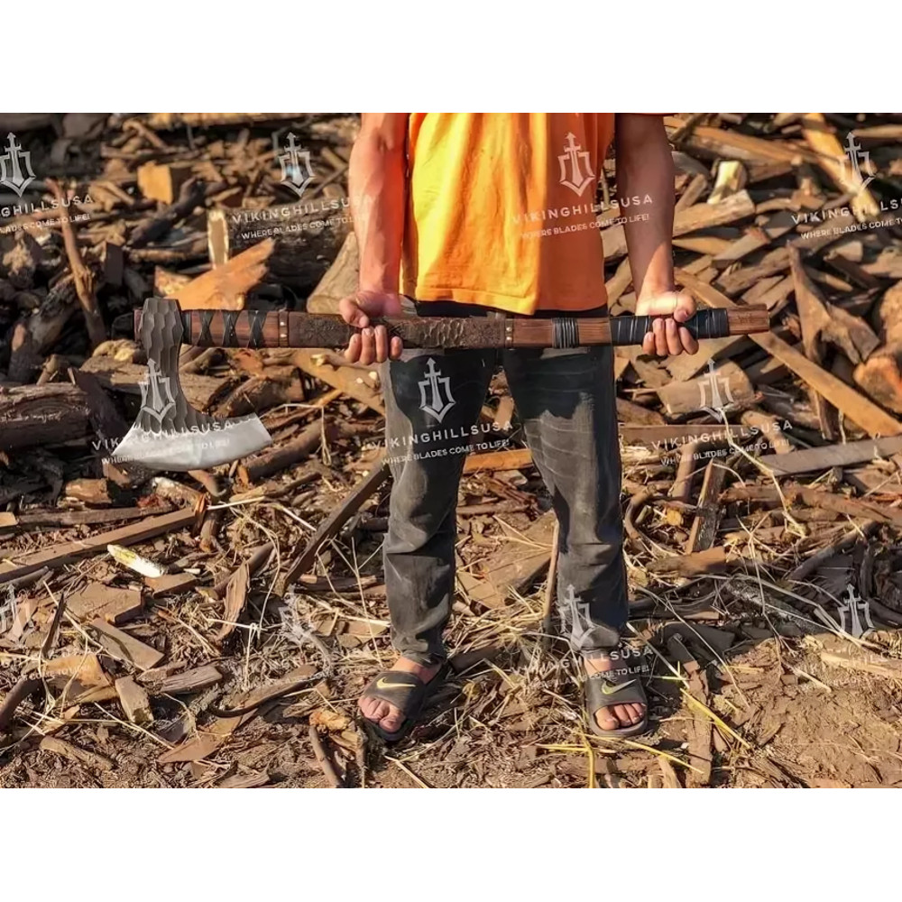 Beautiful Handmade Viking Axe Custom Norse Axe Christmas Gift Camping Axe Ragnar 2