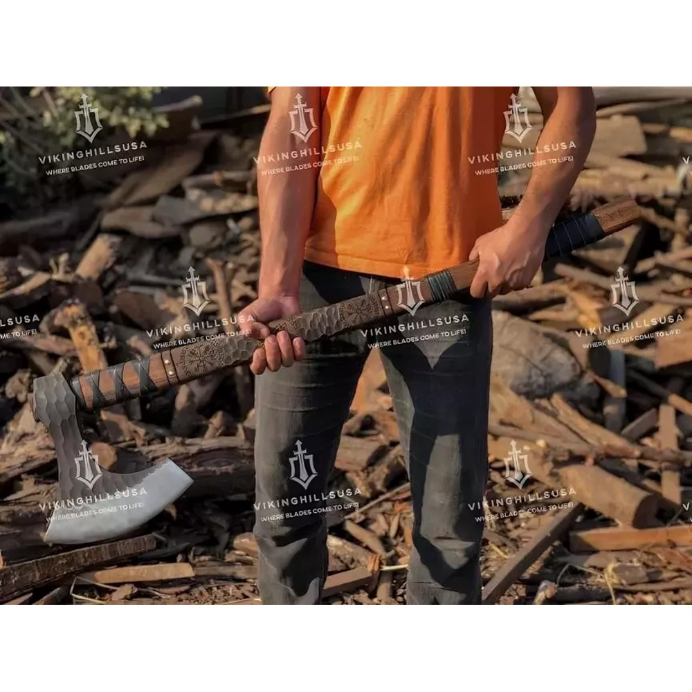 Beautiful Handmade Viking Axe Custom Norse Axe Christmas Gift Camping Axe Ragnar 3