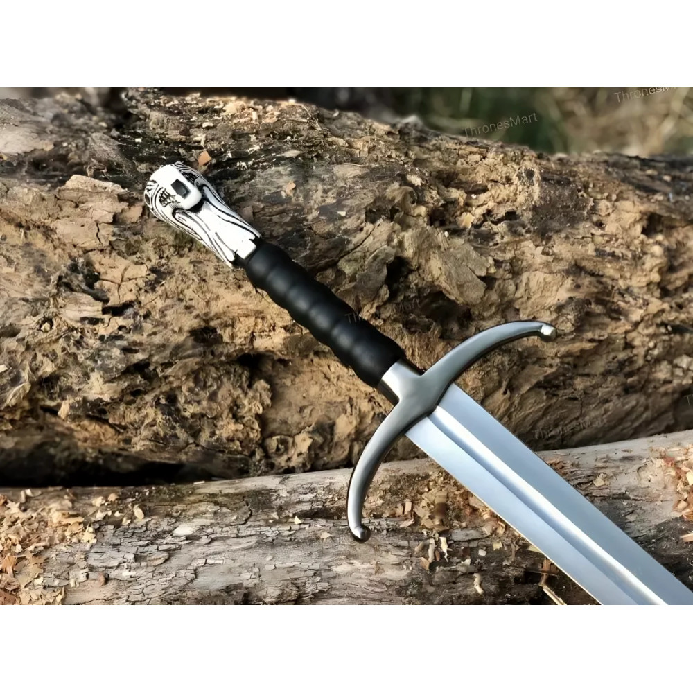 40 Custom Handmade JON SNOW Sword Replica GOT Series With Wall Plaque  Shaeth 6