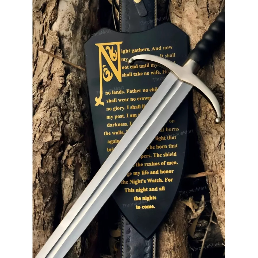 40 Custom Handmade JON SNOW Sword Replica GOT Series With Wall Plaque  Shaeth 4