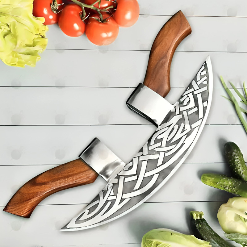 Handmade Viking Pizza Axe Carbon Steel Axe Hatchet Tomahawk Axe With Cover 5