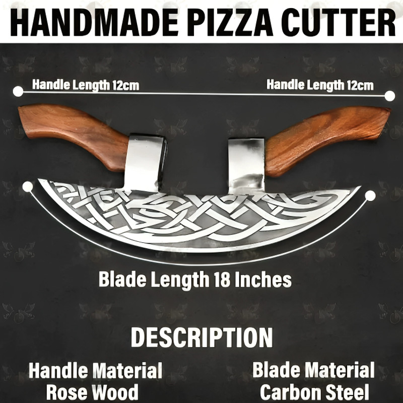 Handmade Viking Pizza Axe Carbon Steel Axe Hatchet Tomahawk Axe With Cover 4