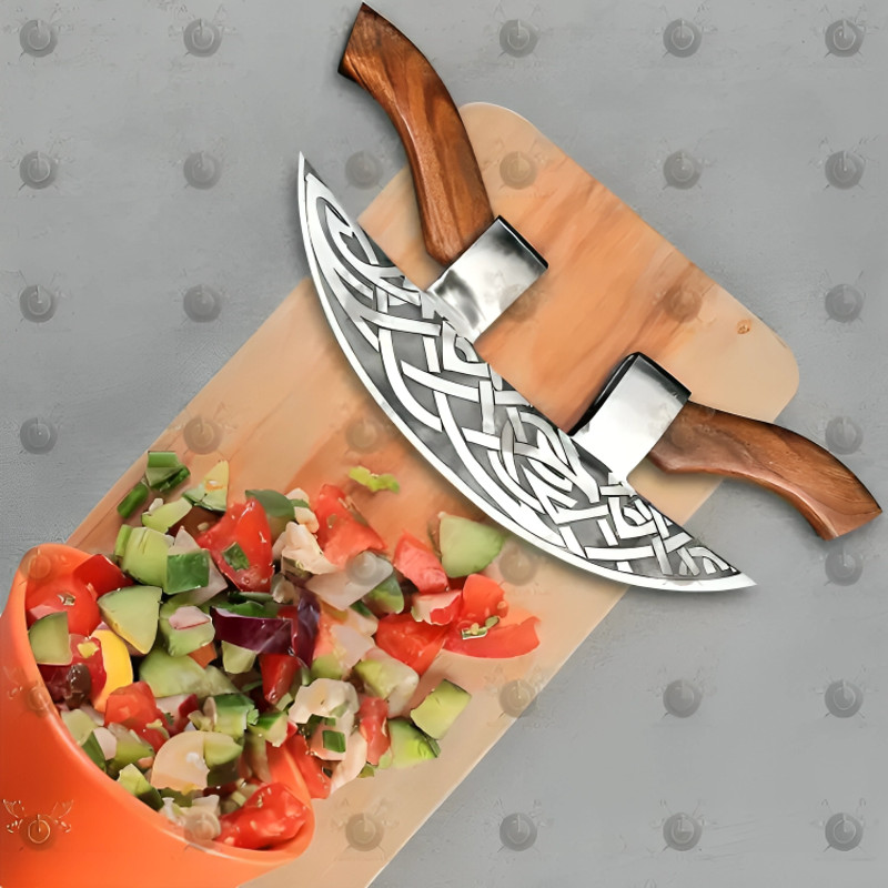 Handmade Viking Pizza Axe Carbon Steel Axe Hatchet Tomahawk Axe With Cover 3