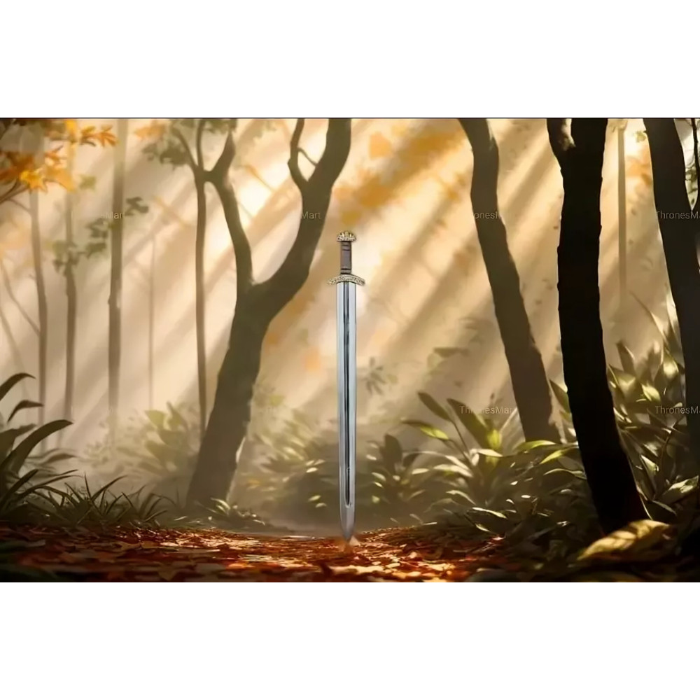 Hand Forged Carbon Steel Medieval Viking Sword Sharp Blade Battle Ready Gift Him 1