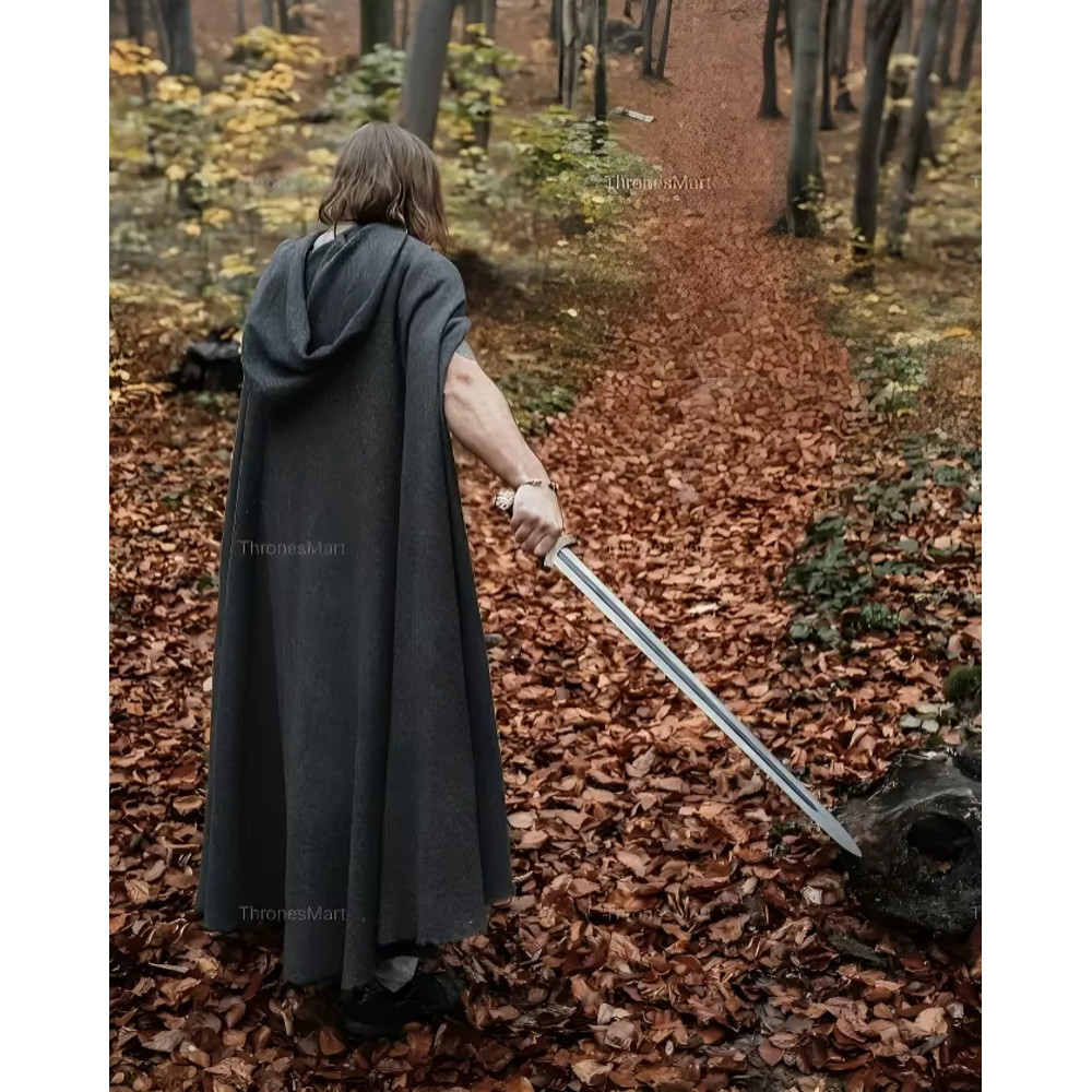 Hand Forged Carbon Steel Medieval Viking Sword Sharp Blade Battle Ready Gift Him 0