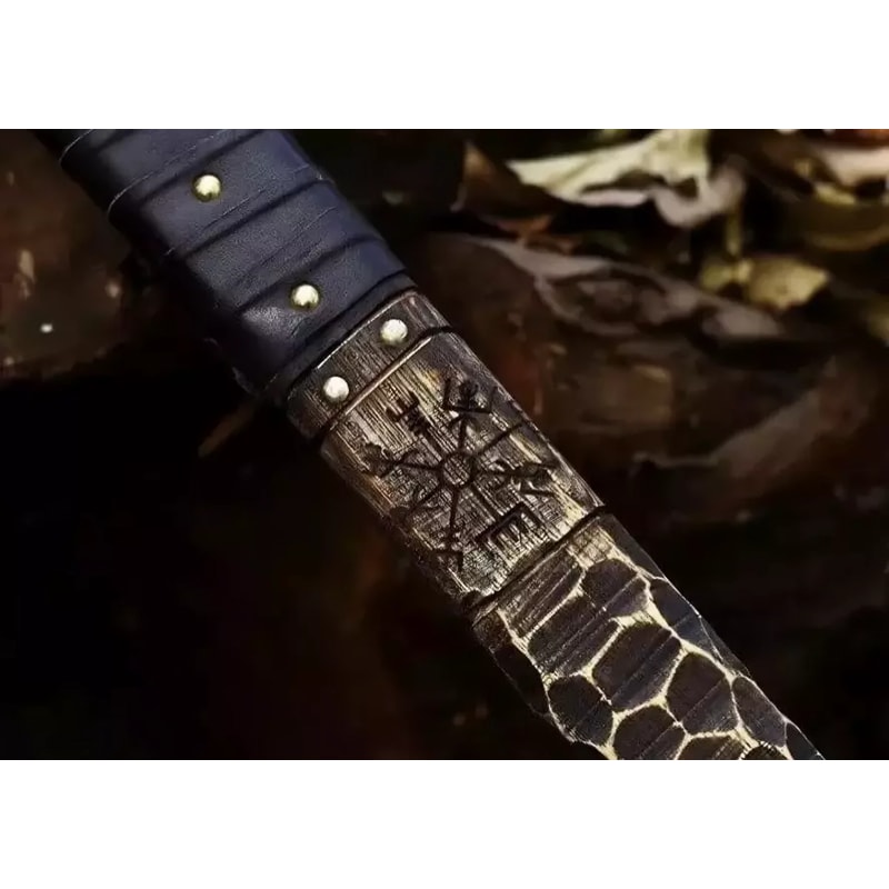 Two Handed Berserker Axe Hand Forged Norse Axe Scandinavian Viking Bearded Axe 3
