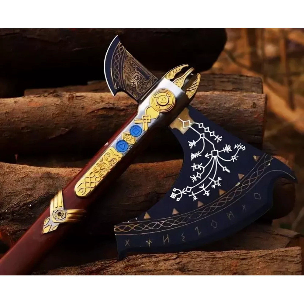 Leviathan Axe Custom God Of War Replica Axe Carbon Steel Viking Axe Kratos Axe 1