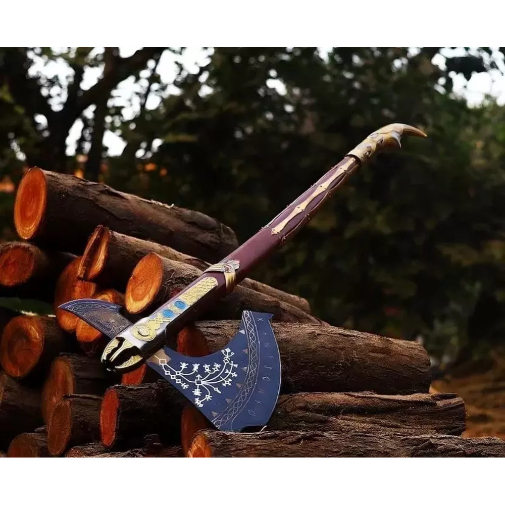 Leviathan Axe Custom God Of War Replica Axe Carbon Steel Viking Axe Kratos Axe 3