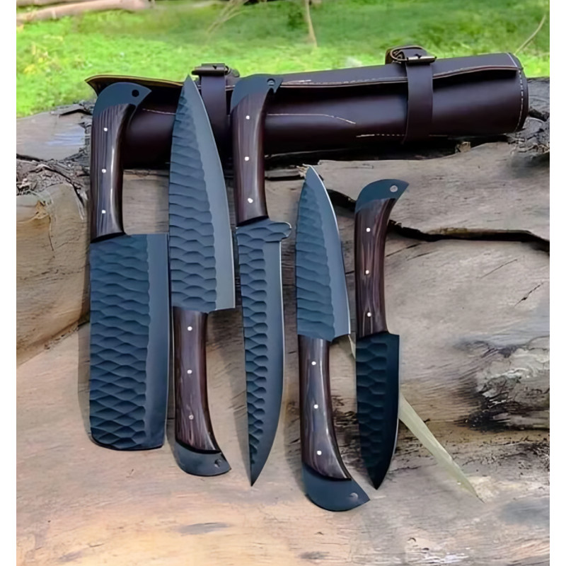 Kitchen Knives Set Chef Knife Set Knife Knives Handmade Knife Hand Forged Damascus Knife Bushcraft  3