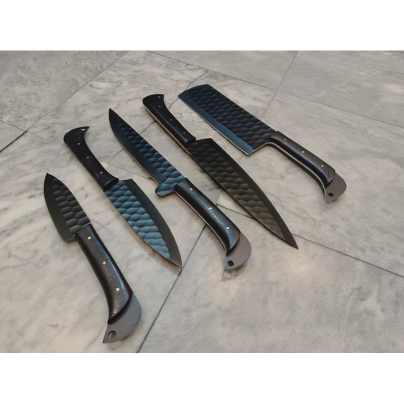 Kitchen Knives Set Chef Knife Set Knife Knives Handmade Knife Hand Forged Damascus Knife Bushcraft  4