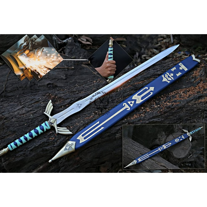 CUSTOM Hand Forged Stainless Steel The LEGEND Of ZELDA Full Tang Skyward Links Master Sword With Sc 5