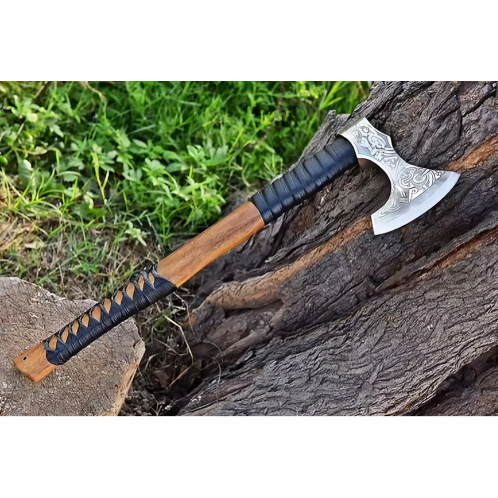 Viking Axe Bearded Viking Axe Tomahawk Ragnar Axe Long Viking Axe Axis Axe Thanksgiving Pizza Axe T 1