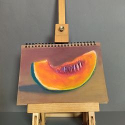sweet peace of melon (oil pastel)