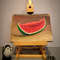 Oil Pastel Painting Slice Of Watermelon 0