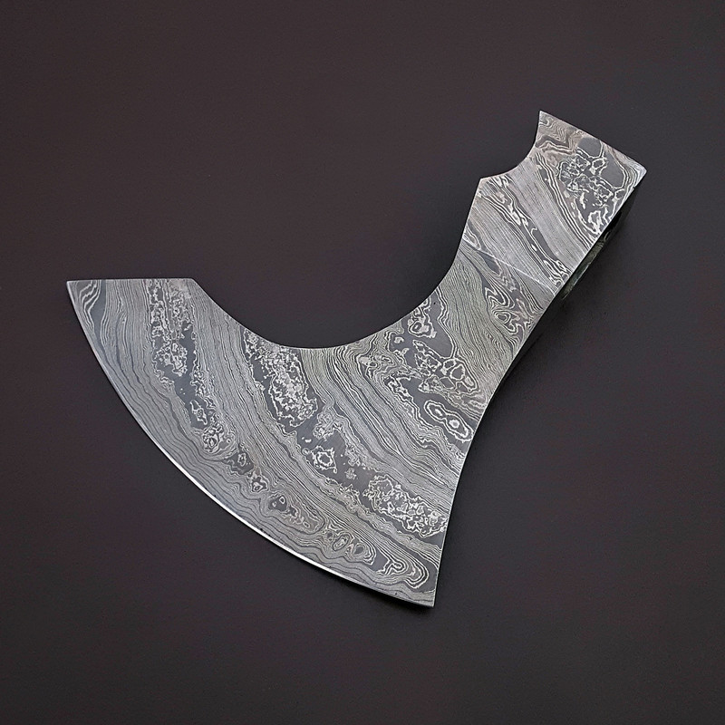 Custom Handmade Beautiful Hunting Axe Damascus STeel Blade 1