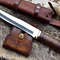 Custom Handmade Premium D2 Tool Steel Hunting Bowie Knife Leather Sheath gift For Him 0