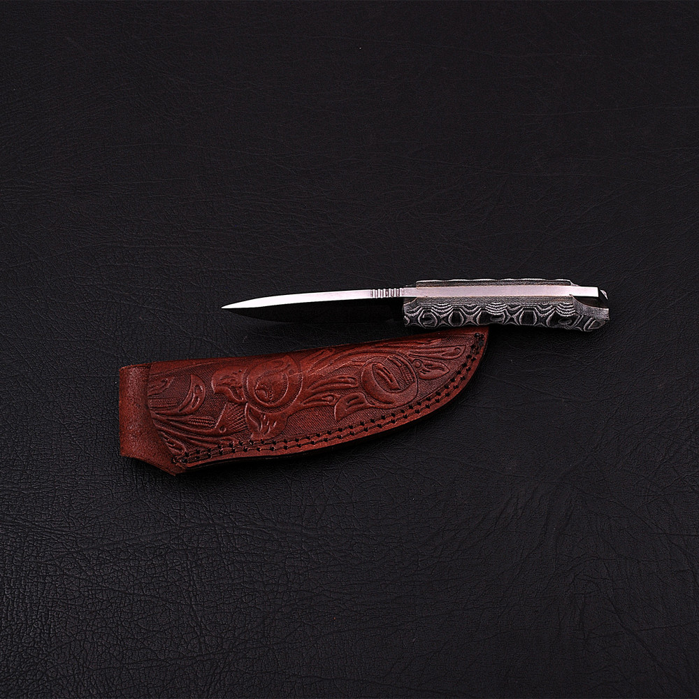 Custom Handmade Premiium D2 Tool Steel Hunting Skinner Knife  Leather Sheath gift For Him 3