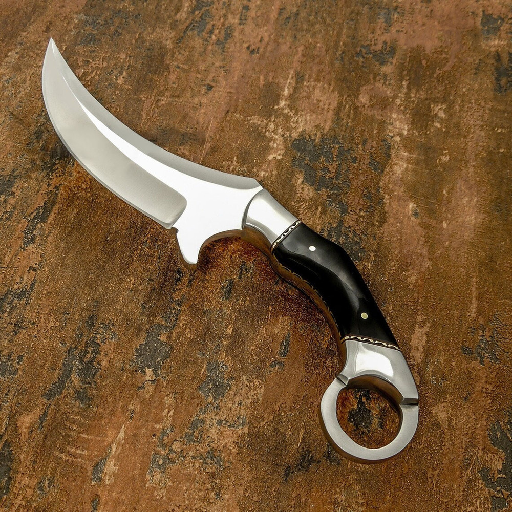 Custom Handmade Karambite Knife With D2 Steel Blade Gift For Him 0