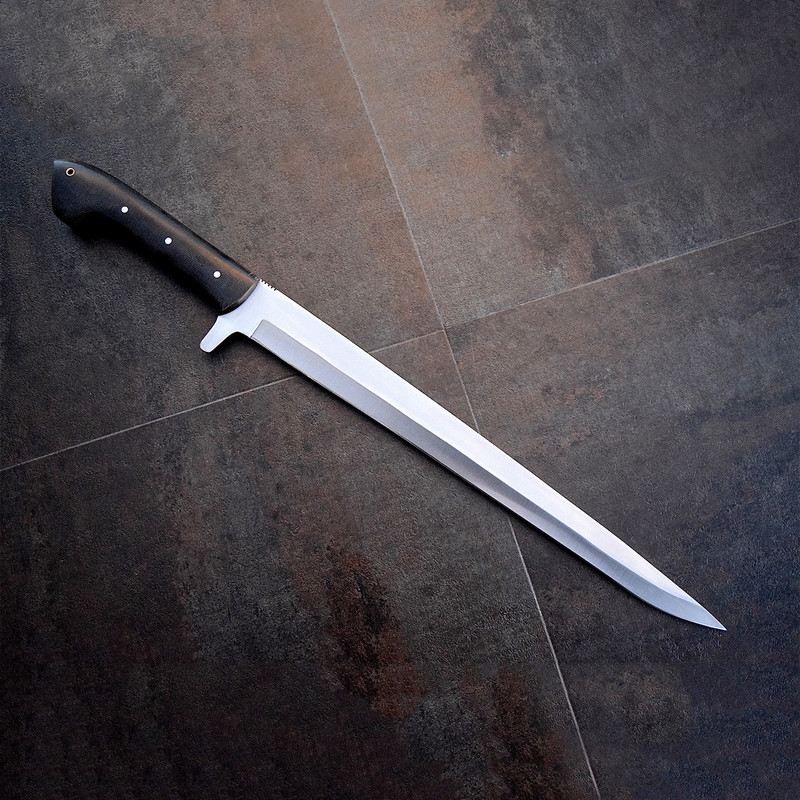 Custom Handmade Beautiful D2 Steel Hunting Sword 2