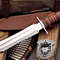 CUSTOM HANDMADE BEAUTIFULL FULL TANG D2 TOOL STEEL HUNTING KNIFE WITH LEATHER SHEATH Gift For Himhe