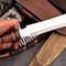 CUSTOM HANDMADE BEAUTIFULL FULL TANG D2 TOOL STEEL HUNTING KNIFE WITH LEATHER SHEATH Gift For Himhe