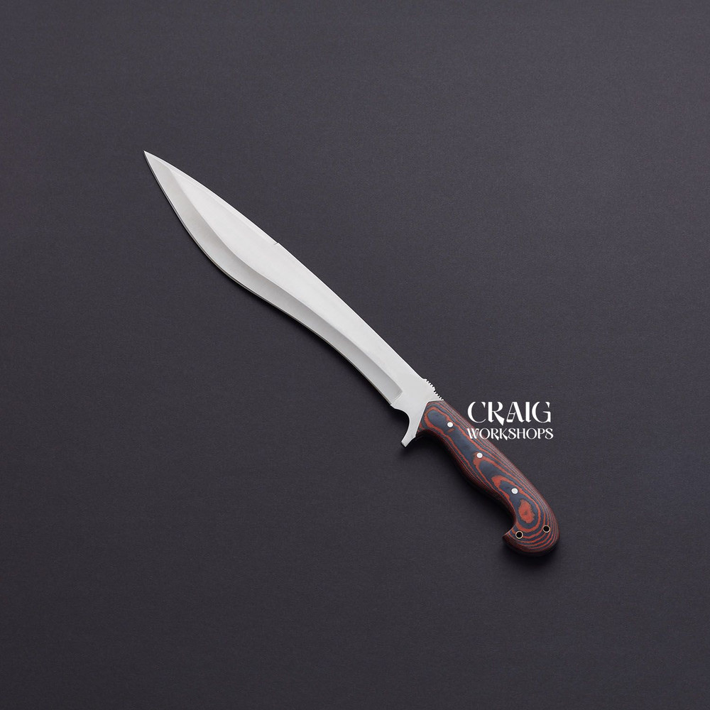 Custom Handmade D2 Steel Sword  Leather Sheath 1