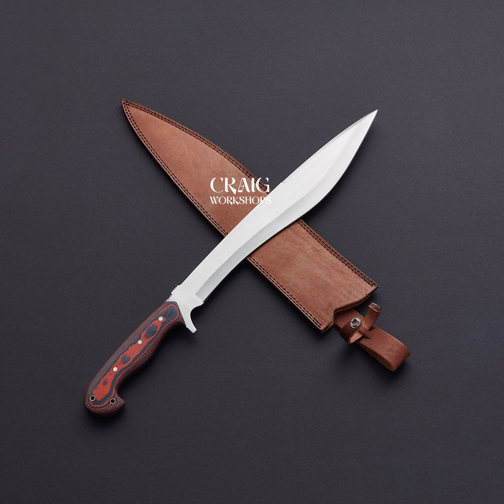 Custom Handmade D2 Steel Sword  Leather Sheath 0